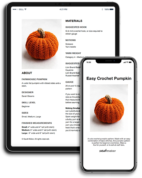 Rustic Style Farmhouse Pumpkin Crochet Pattern