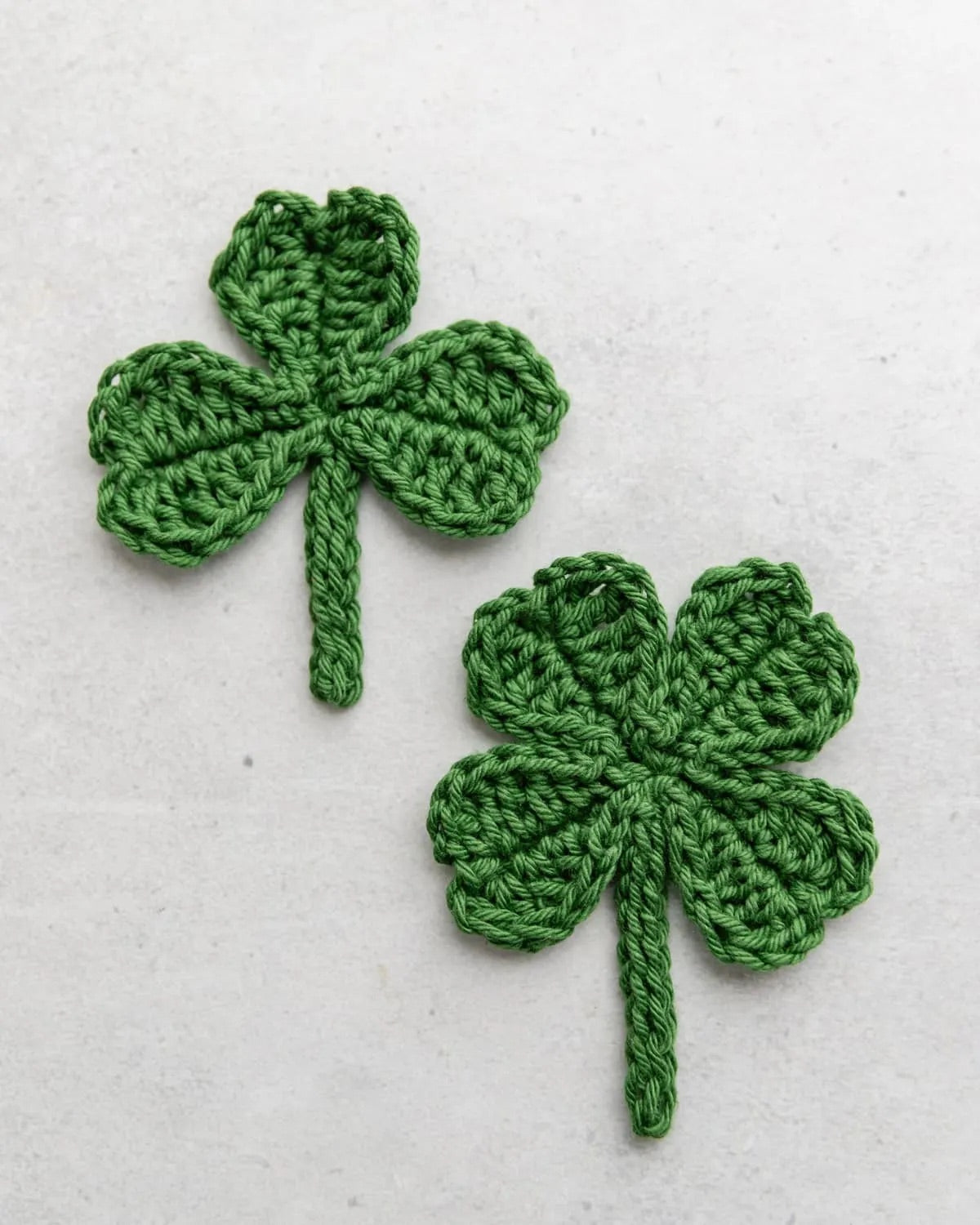 Crochet Shamrock and Four-Leaf Clover Pattern
