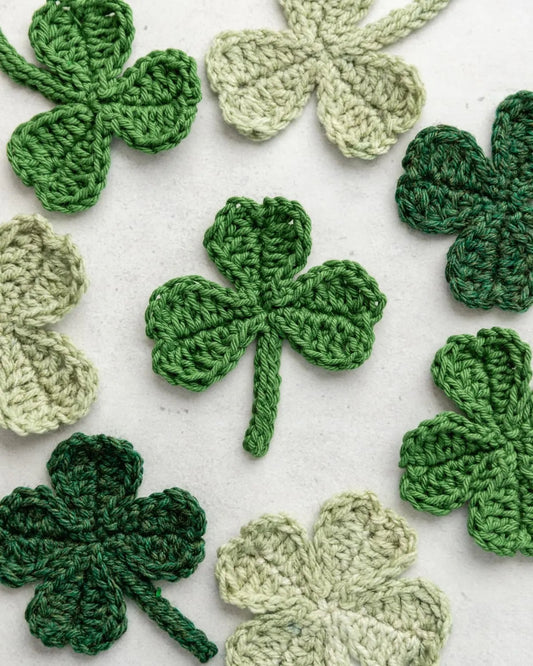 Crochet Shamrock and Four-Leaf Clover Pattern